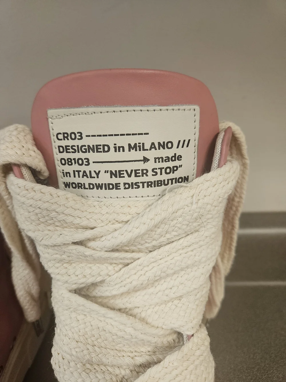 High-Top Platform Sneakers - Pink/White
